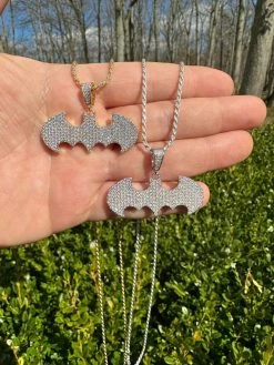 MOISSANITE Real 925 Silver/Gold Plated Iced Batman Superhero Pendant Necklace 32 MOISSANITE Real 925 Silver/Gold Plated Iced Batman Superhero Pendant Necklace -Harlem Bling Shop harlembling moissanite real 925 silvergold plated iced batman superhero pendant necklace 61768.1677436555