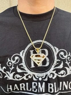 MOISSANITE Real 925 Silver/Gold Plated Iced SUPERMAN Superhero Pendant Necklace 33 MOISSANITE Real 925 Silver/Gold Plated Iced SUPERMAN Superhero Pendant Necklace -Harlem Bling Shop harlembling moissanite real 925 silvergold plated iced superman superhero pendant necklace 00285.1678301660
