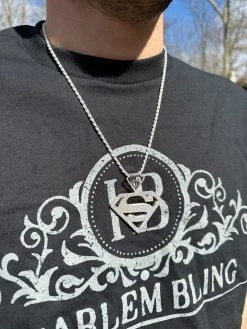 MOISSANITE Real 925 Silver/Gold Plated Iced SUPERMAN Superhero Pendant Necklace 34 MOISSANITE Real 925 Silver/Gold Plated Iced SUPERMAN Superhero Pendant Necklace -Harlem Bling Shop harlembling moissanite real 925 silvergold plated iced superman superhero pendant necklace 63198.1678301696