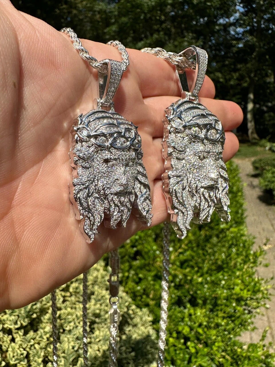 MOISSANITE Real 925 Sterling Silver Iced Out Hip Hop Jesus Piece Pendant Necklace 13 MOISSANITE Real 925 Sterling Silver Iced Out Hip Hop Jesus Piece Pendant Necklace - Image 11