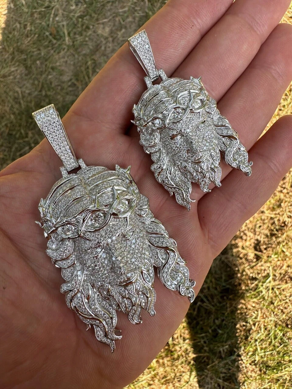 MOISSANITE Real 925 Sterling Silver Iced Out Hip Hop Jesus Piece Pendant Necklace 16 MOISSANITE Real 925 Sterling Silver Iced Out Hip Hop Jesus Piece Pendant Necklace - Image 14