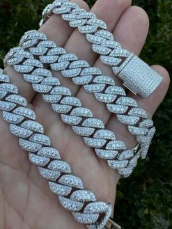 MOISSANITE Real Miami Cuban Link Chain Iced Hip Hop 925 Silver Necklace 16"-30" 38 MOISSANITE Real Miami Cuban Link Chain Iced Hip Hop 925 Silver Necklace 16"-30" -Harlem Bling Shop harlembling moissanite real miami cuban link chain iced hip hop 925 silver necklace 16 30 04144.1702962303