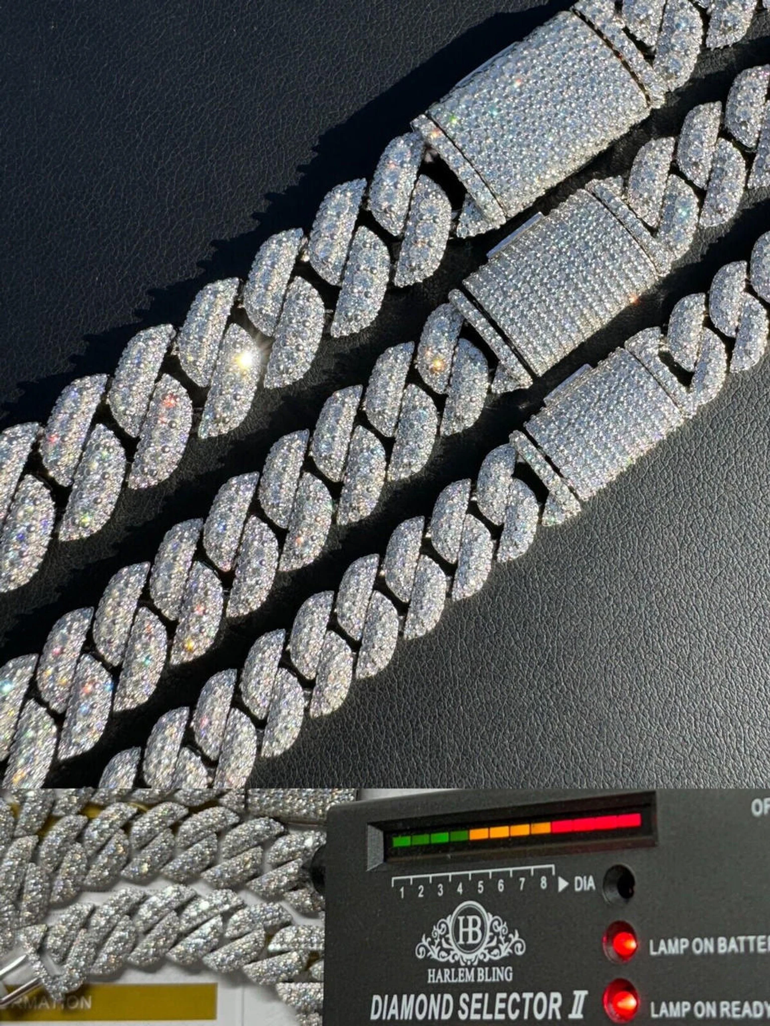 MOISSANITE Real Miami Cuban Link Chain Iced Hip Hop 925 Silver Necklace 16"-30" 3 MOISSANITE Real Miami Cuban Link Chain Iced Hip Hop 925 Silver Necklace 16"-30"