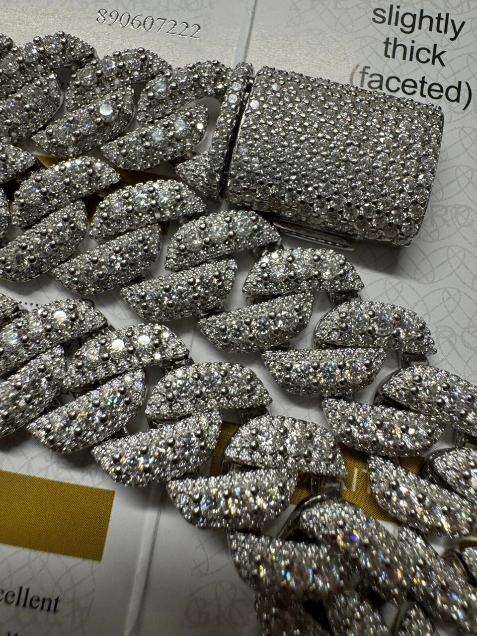 MOISSANITE Real Miami Cuban Link Chain Iced Hip Hop 925 Silver Necklace 16"-30" 14 MOISSANITE Real Miami Cuban Link Chain Iced Hip Hop 925 Silver Necklace 16"-30" - Image 12