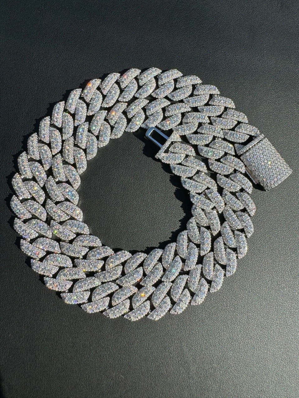 MOISSANITE Real Miami Cuban Link Chain Iced Hip Hop 925 Silver Necklace 16"-30" 5 MOISSANITE Real Miami Cuban Link Chain Iced Hip Hop 925 Silver Necklace 16"-30" - Image 3