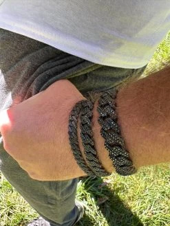 MOISSANITE Real Miami Cuban Link Prong Bracelet Black Rhodium Solid 925 Silver -Harlem Bling Shop harlembling moissanite real miami cuban link prong bracelet black rhodium solid 925 silver 07761.1697164393