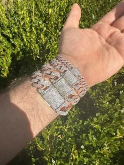 MOISSANITE Real Miami Cuban Link Prong Bracelet Iced 14k Rose Gold & 925 Silver 37 MOISSANITE Real Miami Cuban Link Prong Bracelet Iced 14k Rose Gold & 925 Silver -Harlem Bling Shop harlembling moissanite real miami cuban link prong bracelet iced 14k rose gold and 925 silver 28590.1678474609