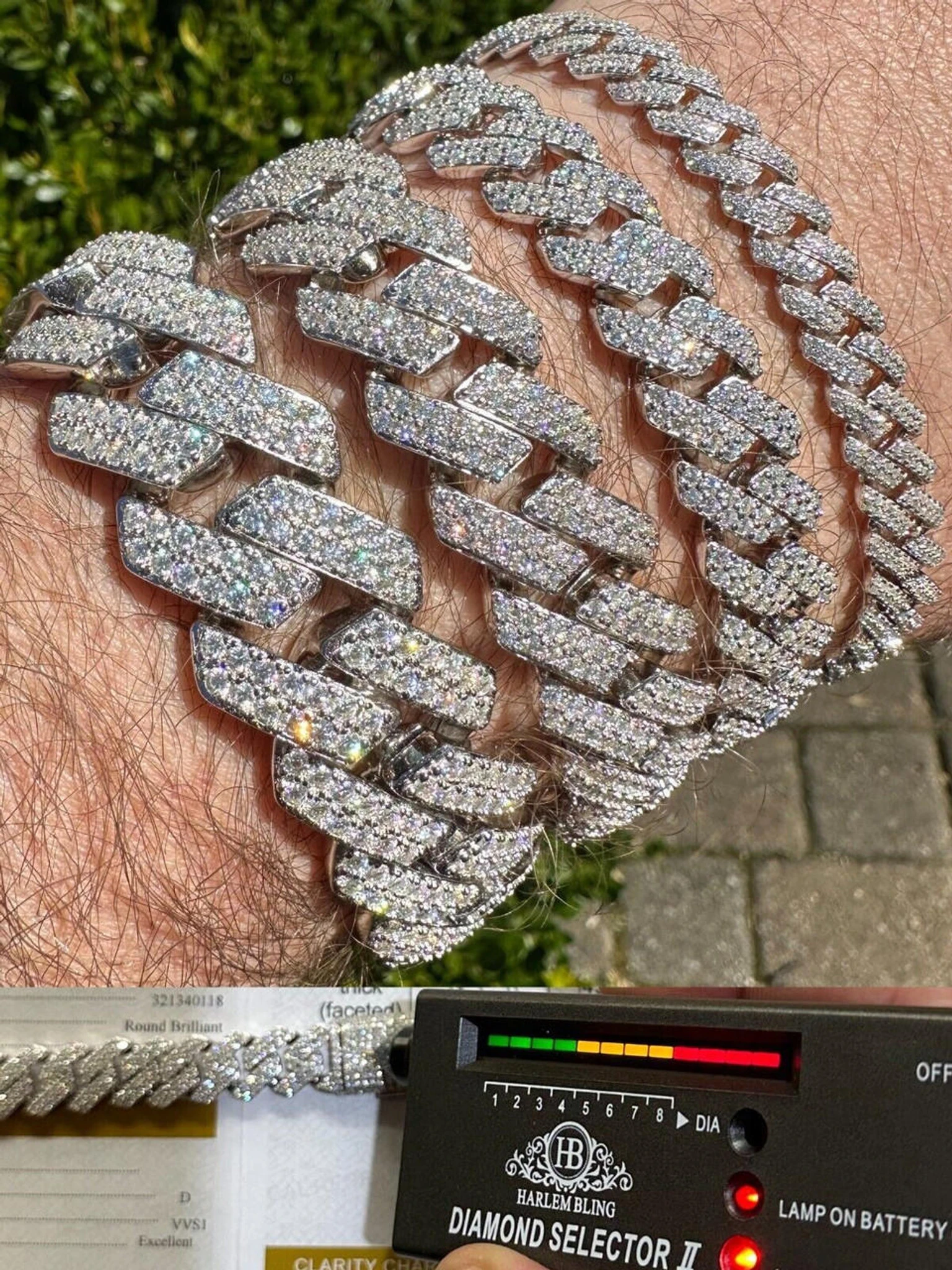 MOISSANITE Real Miami Cuban Link Prong Bracelet Iced Solid 925 Sterling Silver 3 MOISSANITE Real Miami Cuban Link Prong Bracelet Iced Solid 925 Sterling Silver