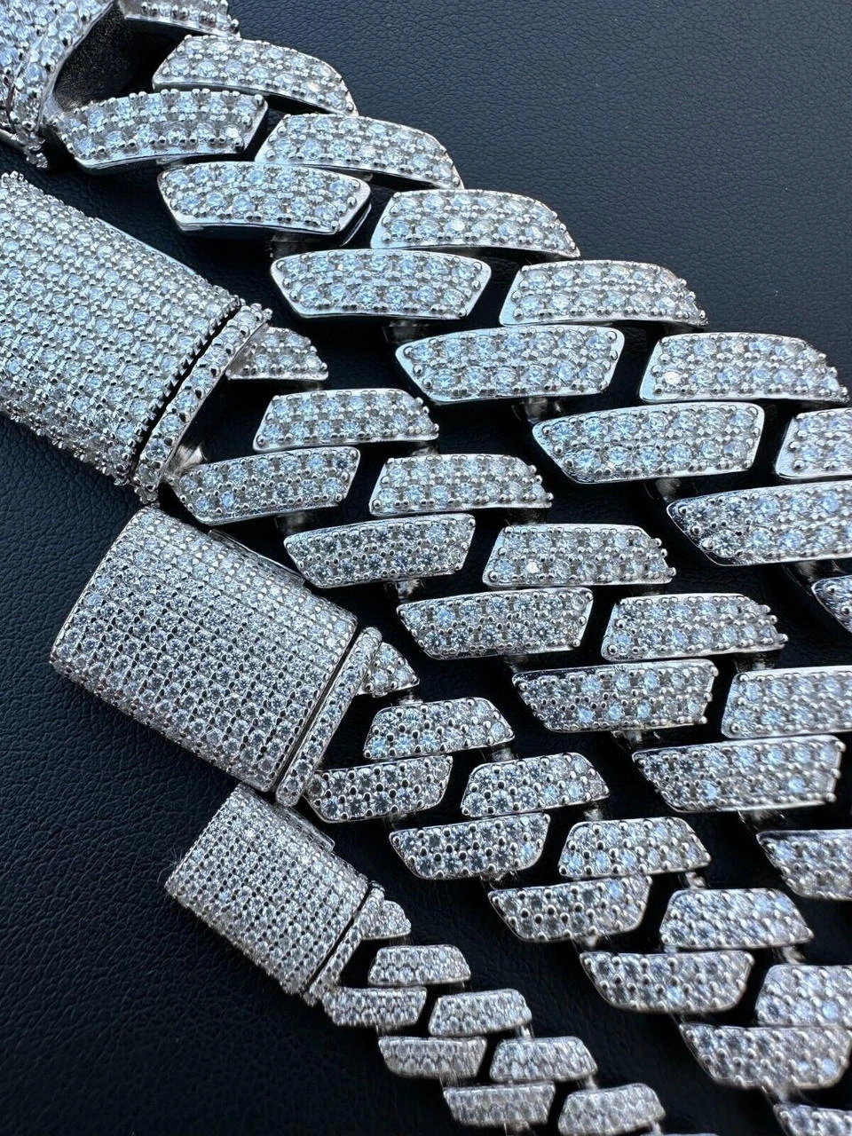 MOISSANITE Real Miami Cuban Link Prong Bracelet Iced Solid 925 Sterling Silver 14 MOISSANITE Real Miami Cuban Link Prong Bracelet Iced Solid 925 Sterling Silver - Image 12