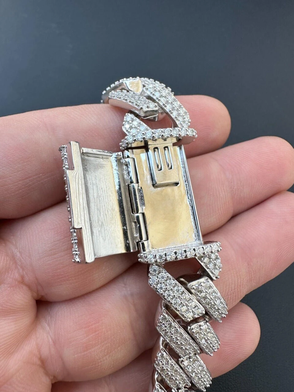 MOISSANITE Real Miami Cuban Link Prong Bracelet Iced Solid 925 Sterling Silver 15 MOISSANITE Real Miami Cuban Link Prong Bracelet Iced Solid 925 Sterling Silver - Image 13