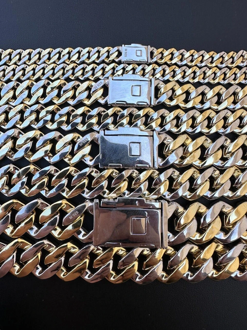 MOISSANITE Real Miami Cuban Link Prong Chain Iced Gold & 925 Silver Necklace 14 MOISSANITE Real Miami Cuban Link Prong Chain Iced Gold & 925 Silver Necklace - Image 12