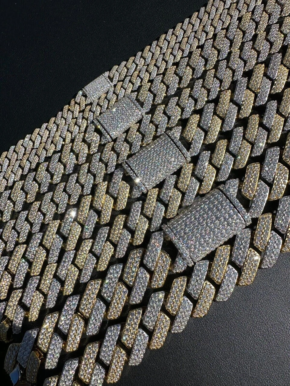 MOISSANITE Real Miami Cuban Link Prong Chain Iced Gold & 925 Silver Necklace 16 MOISSANITE Real Miami Cuban Link Prong Chain Iced Gold & 925 Silver Necklace - Image 14