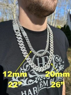 MOISSANITE Real Miami Cuban Link Prong Chain Iced Hip Hop 925 Silver Necklace 26 MOISSANITE Real Miami Cuban Link Prong Chain Iced Hip Hop 925 Silver Necklace -Harlem Bling Shop harlembling moissanite real miami cuban link prong chain iced hip hop 925 silver necklace 37194.1678474574