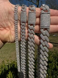 MOISSANITE Real Miami Cuban Link Prong Chain Iced Hip Hop 925 Silver Necklace 27 MOISSANITE Real Miami Cuban Link Prong Chain Iced Hip Hop 925 Silver Necklace -Harlem Bling Shop harlembling moissanite real miami cuban link prong chain iced hip hop 925 silver necklace 78835.1678474715