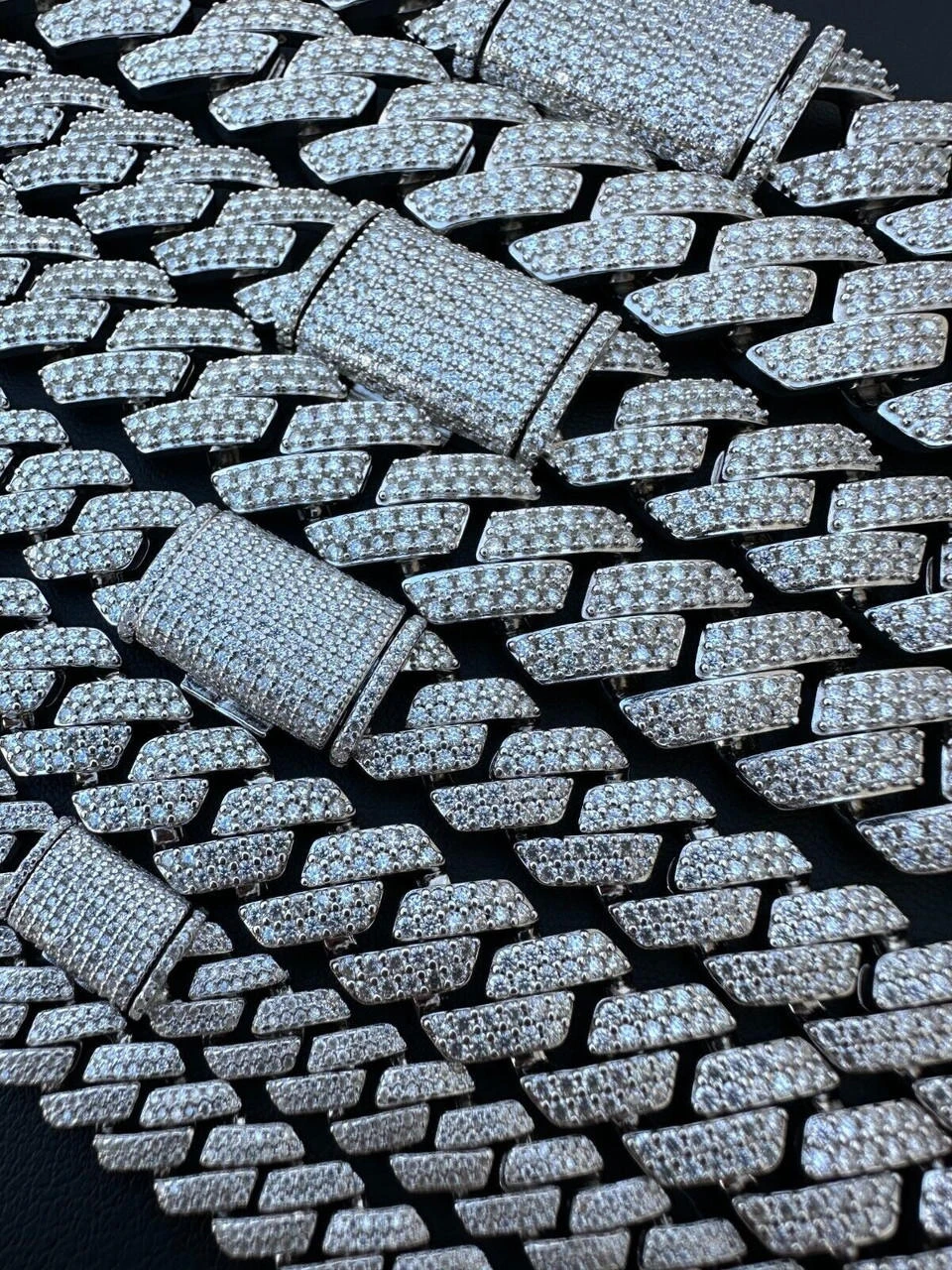 MOISSANITE Real Miami Cuban Link Prong Chain Iced Hip Hop 925 Silver Necklace 18 MOISSANITE Real Miami Cuban Link Prong Chain Iced Hip Hop 925 Silver Necklace - Image 16