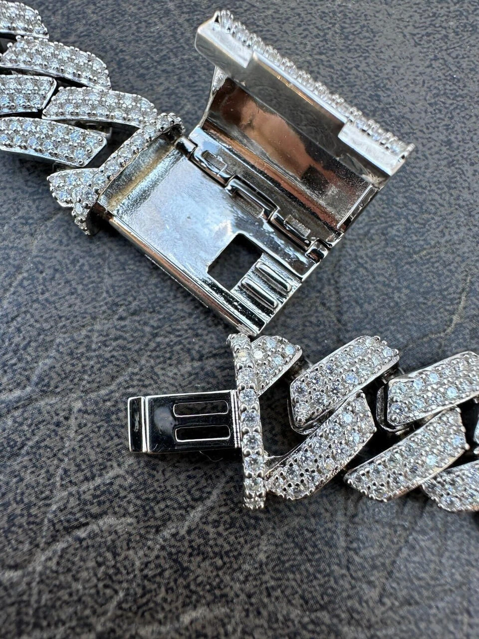 MOISSANITE Real Miami Cuban Link Prong Chain Iced Hip Hop 925 Silver Necklace 21 MOISSANITE Real Miami Cuban Link Prong Chain Iced Hip Hop 925 Silver Necklace - Image 19