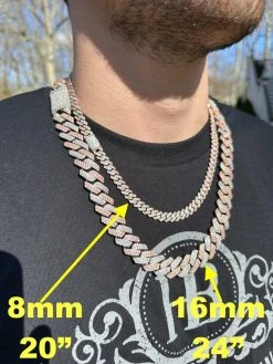 MOISSANITE Real Miami Cuban Link Prong Chain Iced Rose Gold 925 Silver Necklace 26 MOISSANITE Real Miami Cuban Link Prong Chain Iced Rose Gold 925 Silver Necklace -Harlem Bling Shop harlembling moissanite real miami cuban link prong chain iced rose gold 925 silver necklace 08306.1678474682