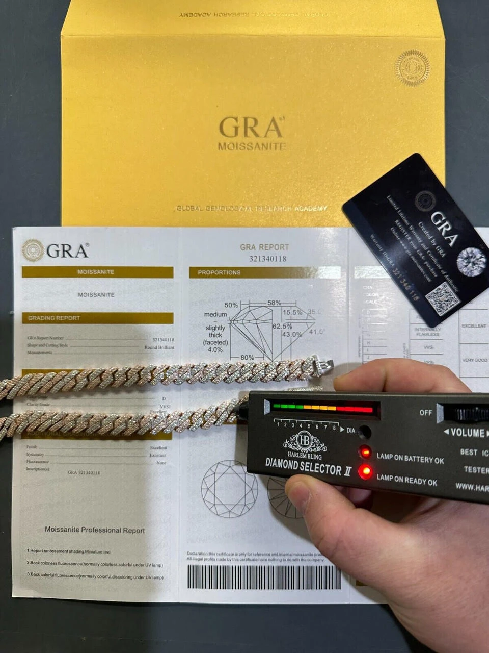 MOISSANITE Real Miami Cuban Link Prong Chain Iced Rose Gold 925 Silver Necklace 21 MOISSANITE Real Miami Cuban Link Prong Chain Iced Rose Gold 925 Silver Necklace - Image 19