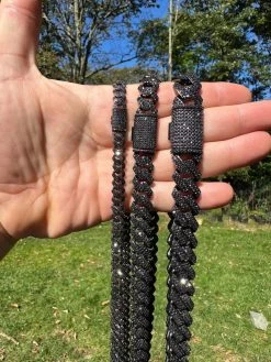 MOISSANITE Real Miami Cuban Link Prong Chain Necklace Black Rhodium 925 Silver 38 MOISSANITE Real Miami Cuban Link Prong Chain Necklace Black Rhodium 925 Silver -Harlem Bling Shop harlembling moissanite real miami cuban link prong chain necklace black rhodium 925 silver 41133.1697164389