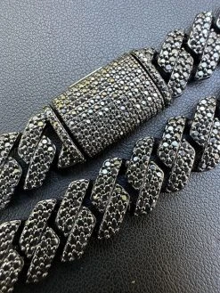 MOISSANITE Real Miami Cuban Link Prong Chain Necklace Black Rhodium 925 Silver 34 MOISSANITE Real Miami Cuban Link Prong Chain Necklace Black Rhodium 925 Silver -Harlem Bling Shop harlembling moissanite real miami cuban link prong chain necklace black rhodium 925 silver 63120.1697164348