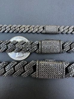 MOISSANITE Real Miami Cuban Link Prong Chain Necklace Black Rhodium 925 Silver 33 MOISSANITE Real Miami Cuban Link Prong Chain Necklace Black Rhodium 925 Silver -Harlem Bling Shop harlembling moissanite real miami cuban link prong chain necklace black rhodium 925 silver 99845.1697164475