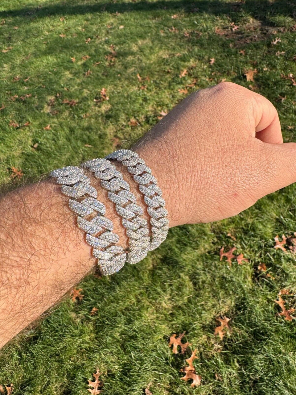 MOISSANITE Real Miami Cuban Prong Link Iced Hip Hop 925 Silver Bracelet 7-9" 16 MOISSANITE Real Miami Cuban Prong Link Iced Hip Hop 925 Silver Bracelet 7-9" - Image 14