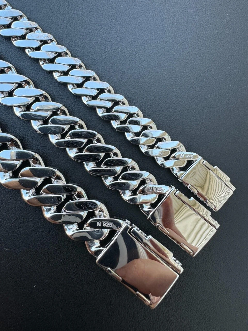 MOISSANITE Real Miami Cuban Prong Link Iced Hip Hop 925 Silver Bracelet 7-9" 7 MOISSANITE Real Miami Cuban Prong Link Iced Hip Hop 925 Silver Bracelet 7-9" - Image 5