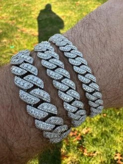 MOISSANITE Real Miami Cuban Prong Link Iced Hip Hop 925 Silver Bracelet 7-9" 32 MOISSANITE Real Miami Cuban Prong Link Iced Hip Hop 925 Silver Bracelet 7-9" -Harlem Bling Shop harlembling moissanite real miami cuban prong link iced hip hop 925 silver bracelet 7 9 42637.1702962284
