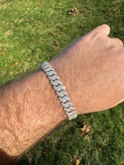 MOISSANITE Real Miami Cuban Prong Link Iced Hip Hop 925 Silver Bracelet 7-9" 36 MOISSANITE Real Miami Cuban Prong Link Iced Hip Hop 925 Silver Bracelet 7-9" -Harlem Bling Shop harlembling moissanite real miami cuban prong link iced hip hop 925 silver bracelet 7 9 63233.1702962237