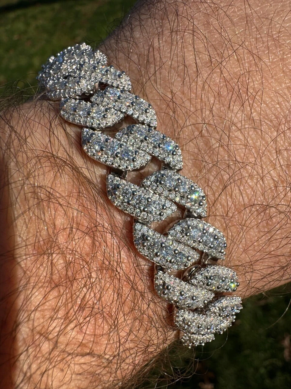 MOISSANITE Real Miami Cuban Prong Link Iced Hip Hop 925 Silver Bracelet 7-9" 19 MOISSANITE Real Miami Cuban Prong Link Iced Hip Hop 925 Silver Bracelet 7-9" - Image 17