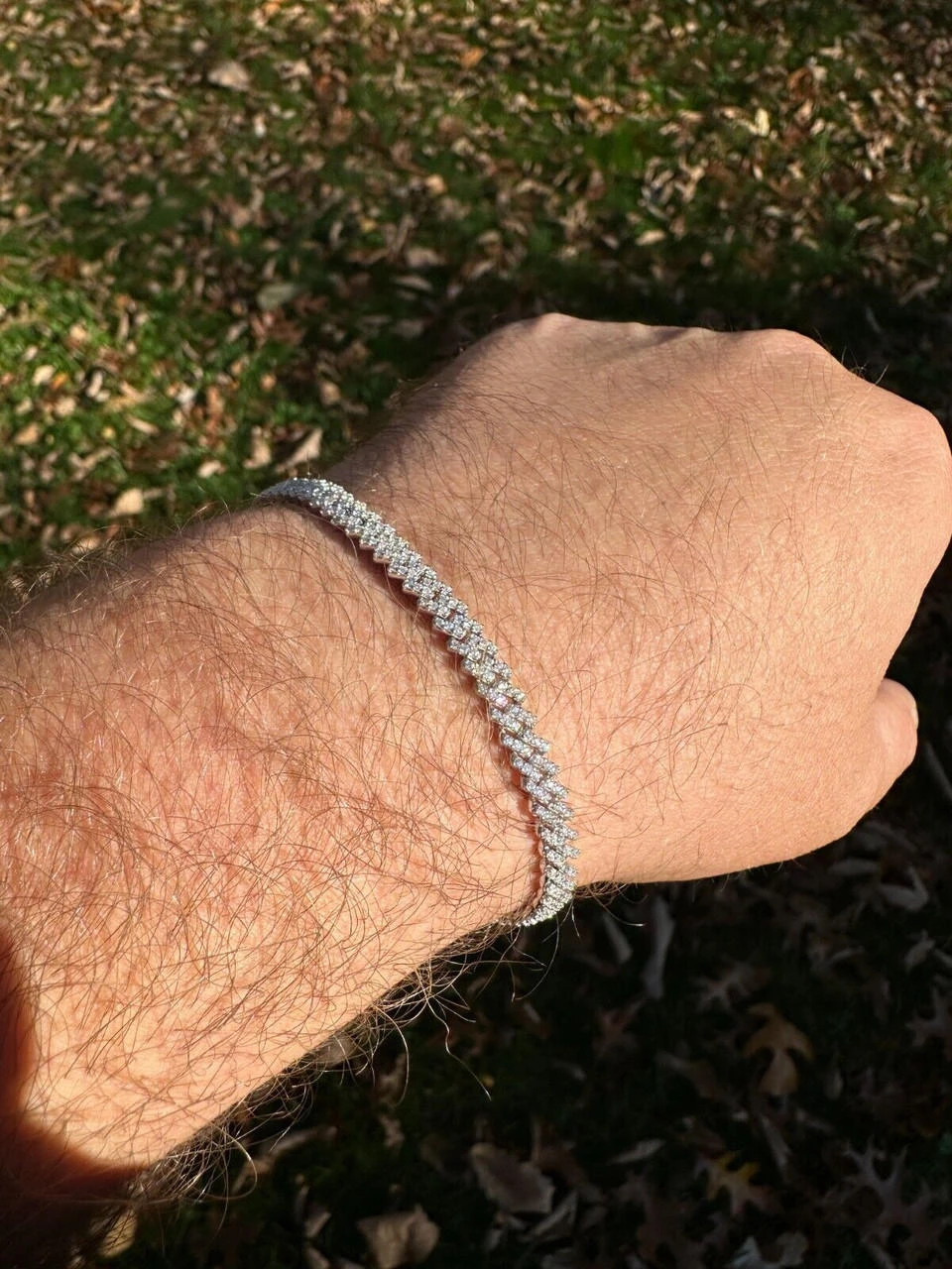 MOISSANITE Real Mini 5mm Micro Miami Cuban Link Prong Bracelet Iced 925 Silver 18 MOISSANITE Real Mini 5mm Micro Miami Cuban Link Prong Bracelet Iced 925 Silver - Image 16