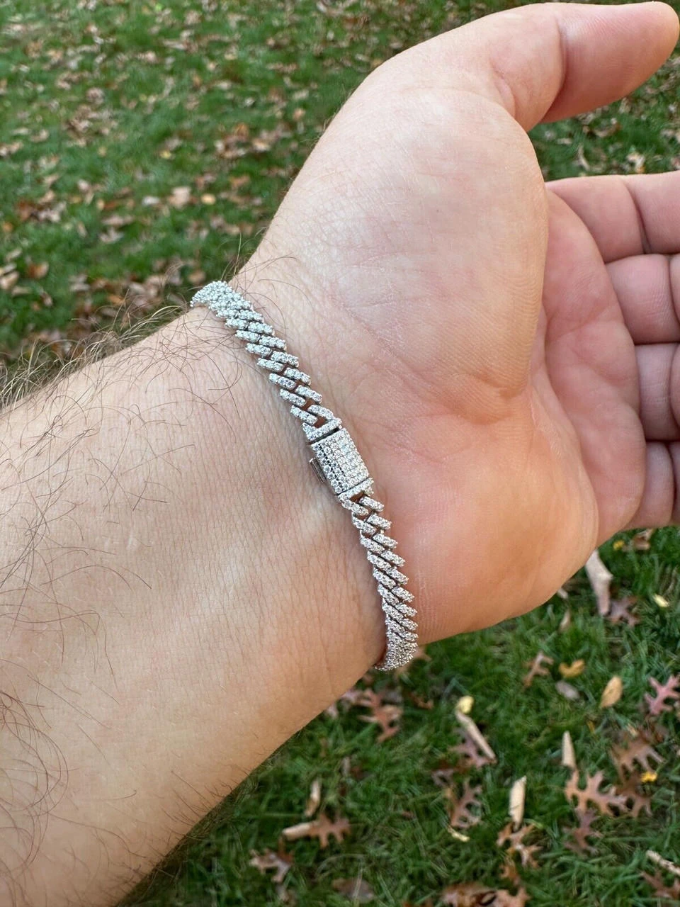 MOISSANITE Real Mini 5mm Micro Miami Cuban Link Prong Bracelet Iced 925 Silver 15 MOISSANITE Real Mini 5mm Micro Miami Cuban Link Prong Bracelet Iced 925 Silver - Image 13