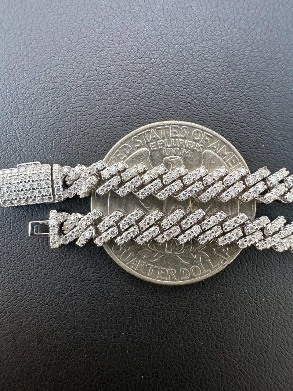 MOISSANITE Real Mini 5mm Micro Miami Cuban Link Prong Bracelet Iced 925 Silver 5 MOISSANITE Real Mini 5mm Micro Miami Cuban Link Prong Bracelet Iced 925 Silver - Image 3