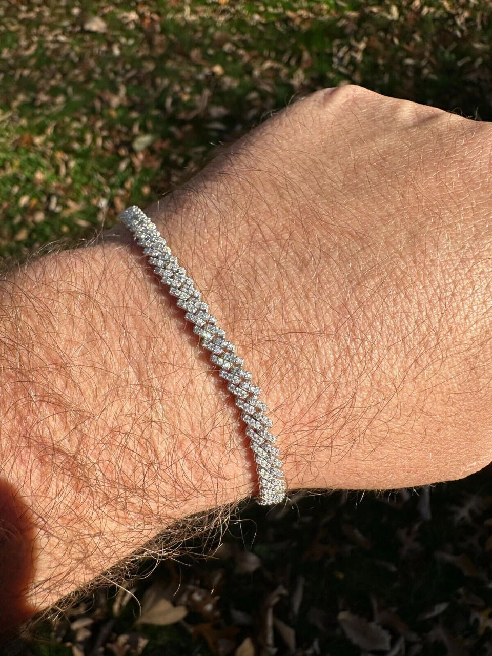 MOISSANITE Real Mini 5mm Micro Miami Cuban Link Prong Bracelet Iced 925 Silver 22 MOISSANITE Real Mini 5mm Micro Miami Cuban Link Prong Bracelet Iced 925 Silver - Image 20