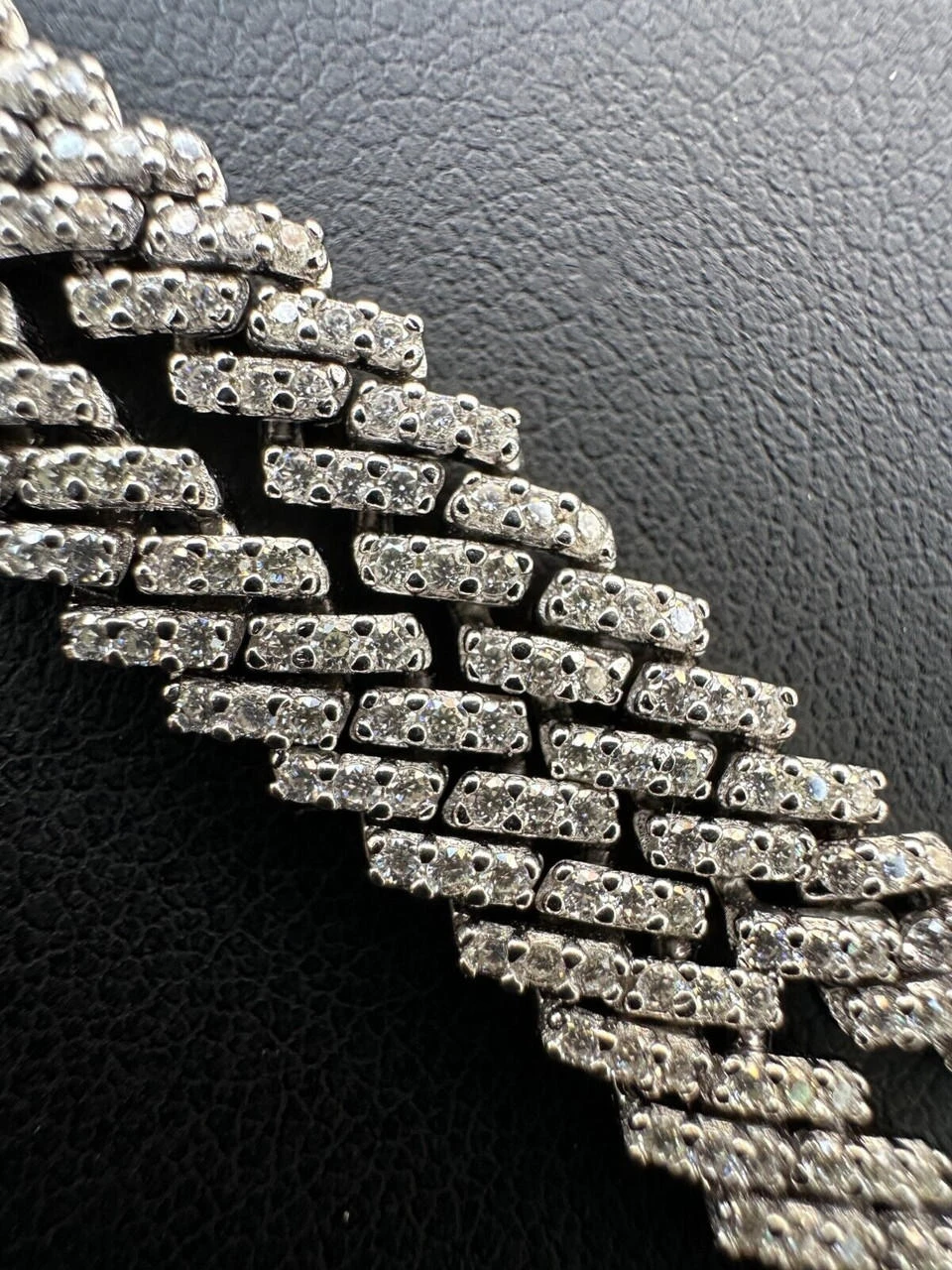 MOISSANITE Real Mini 5mm Micro Miami Cuban Link Prong Bracelet Iced 925 Silver 10 MOISSANITE Real Mini 5mm Micro Miami Cuban Link Prong Bracelet Iced 925 Silver - Image 8