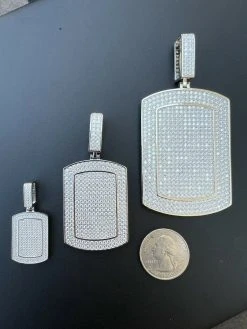 MOISSANITE Real Silver Dog Tag Iced Hip Hop Pendant Necklace Pass Diamond Tester 20 MOISSANITE Real Silver Dog Tag Iced Hip Hop Pendant Necklace Pass Diamond Tester -Harlem Bling Shop harlembling moissanite real silver dog tag iced hip hop pendant necklace pass diamond tester 34201.1664362196