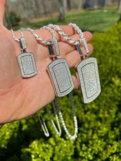 MOISSANITE Real Silver Dog Tag Iced Hip Hop Pendant Necklace Pass Diamond Tester 15 MOISSANITE Real Silver Dog Tag Iced Hip Hop Pendant Necklace Pass Diamond Tester -Harlem Bling Shop harlembling moissanite real silver dog tag iced hip hop pendant necklace pass diamond tester 62459.1664356325