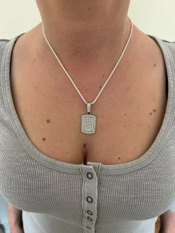 MOISSANITE Real Silver Dog Tag Iced Hip Hop Pendant Necklace Pass Diamond Tester 18 MOISSANITE Real Silver Dog Tag Iced Hip Hop Pendant Necklace Pass Diamond Tester -Harlem Bling Shop harlembling moissanite real silver dog tag iced hip hop pendant necklace pass diamond tester 83250.1664361996