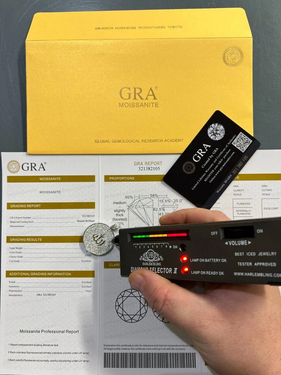 MOISSANITE Real Silver / Gold Allah Medallion Islamic Necklace Pass Diamond Test 19 MOISSANITE Real Silver / Gold Allah Medallion Islamic Necklace Pass Diamond Test - Image 17