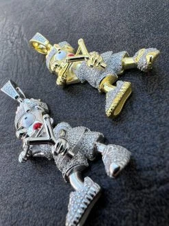 MOISSANITE Real Silver / Gold Iced Bart Simpson Pendant Necklace Diamond Test ✅ 25 MOISSANITE Real Silver / Gold Iced Bart Simpson Pendant Necklace Diamond Test ✅ -Harlem Bling Shop harlembling moissanite real silver gold iced bart simpson pendant necklace diamond test 09056.1674149507