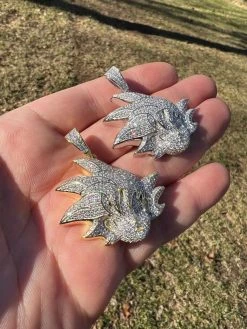 MOISSANITE Real Silver / Gold Iced Goku Saiyan Dragon Ball Z Pendant Necklace 27 MOISSANITE Real Silver / Gold Iced Goku Saiyan Dragon Ball Z Pendant Necklace -Harlem Bling Shop harlembling moissanite real silver gold iced goku saiyan dragon ball z pendant necklace 20370.1674149520