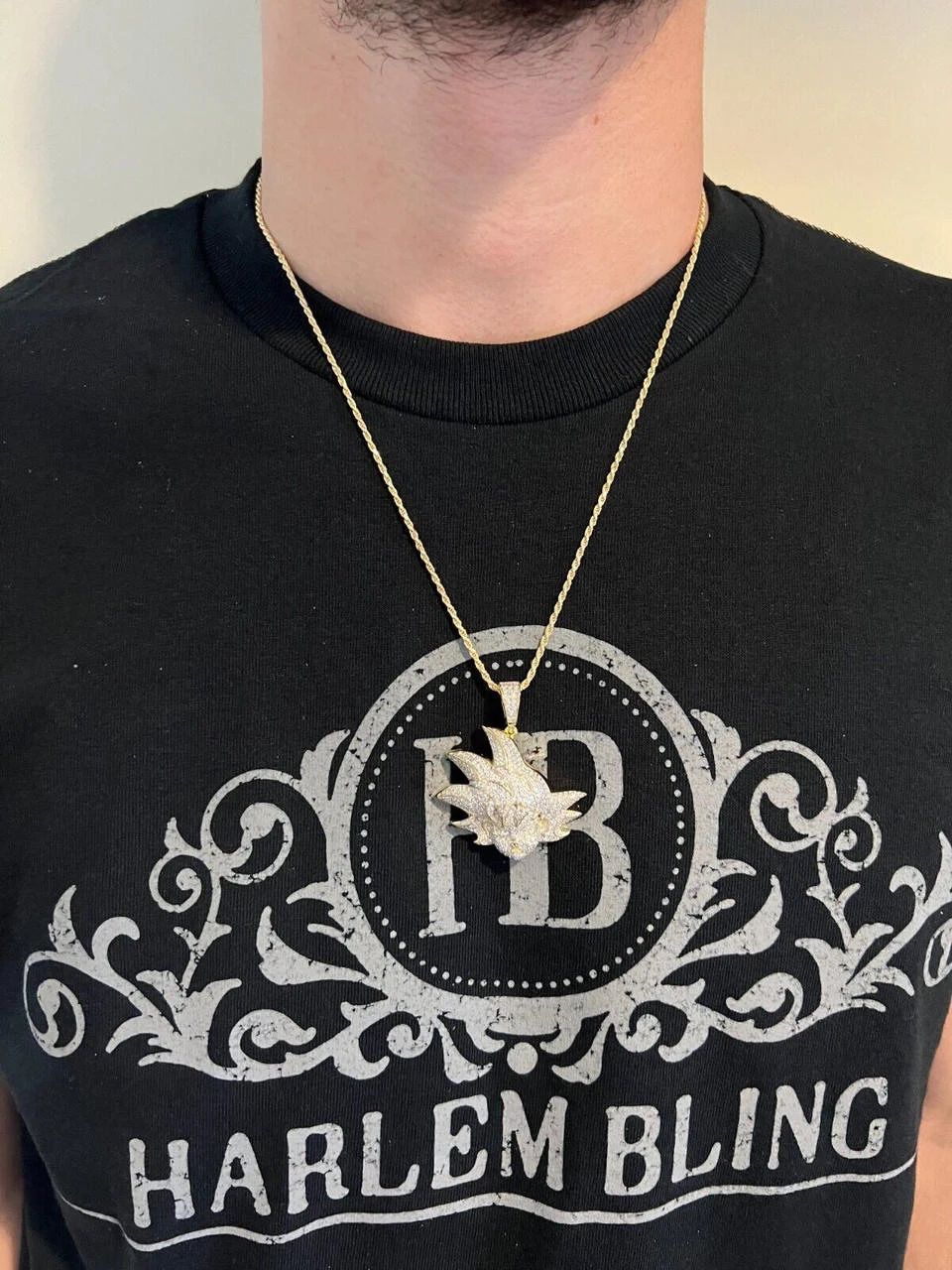 MOISSANITE Real Silver / Gold Iced Goku Saiyan Dragon Ball Z Pendant Necklace 17 MOISSANITE Real Silver / Gold Iced Goku Saiyan Dragon Ball Z Pendant Necklace - Image 15