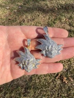 MOISSANITE Real Silver / Gold Iced Goku Saiyan Dragon Ball Z Pendant Necklace 26 MOISSANITE Real Silver / Gold Iced Goku Saiyan Dragon Ball Z Pendant Necklace -Harlem Bling Shop harlembling moissanite real silver gold iced goku saiyan dragon ball z pendant necklace 56953.1674149335