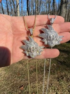 MOISSANITE Real Silver / Gold Iced Goku Saiyan Dragon Ball Z Pendant Necklace 37 MOISSANITE Real Silver / Gold Iced Goku Saiyan Dragon Ball Z Pendant Necklace -Harlem Bling Shop harlembling moissanite real silver gold iced goku saiyan dragon ball z pendant necklace 70437.1674149476