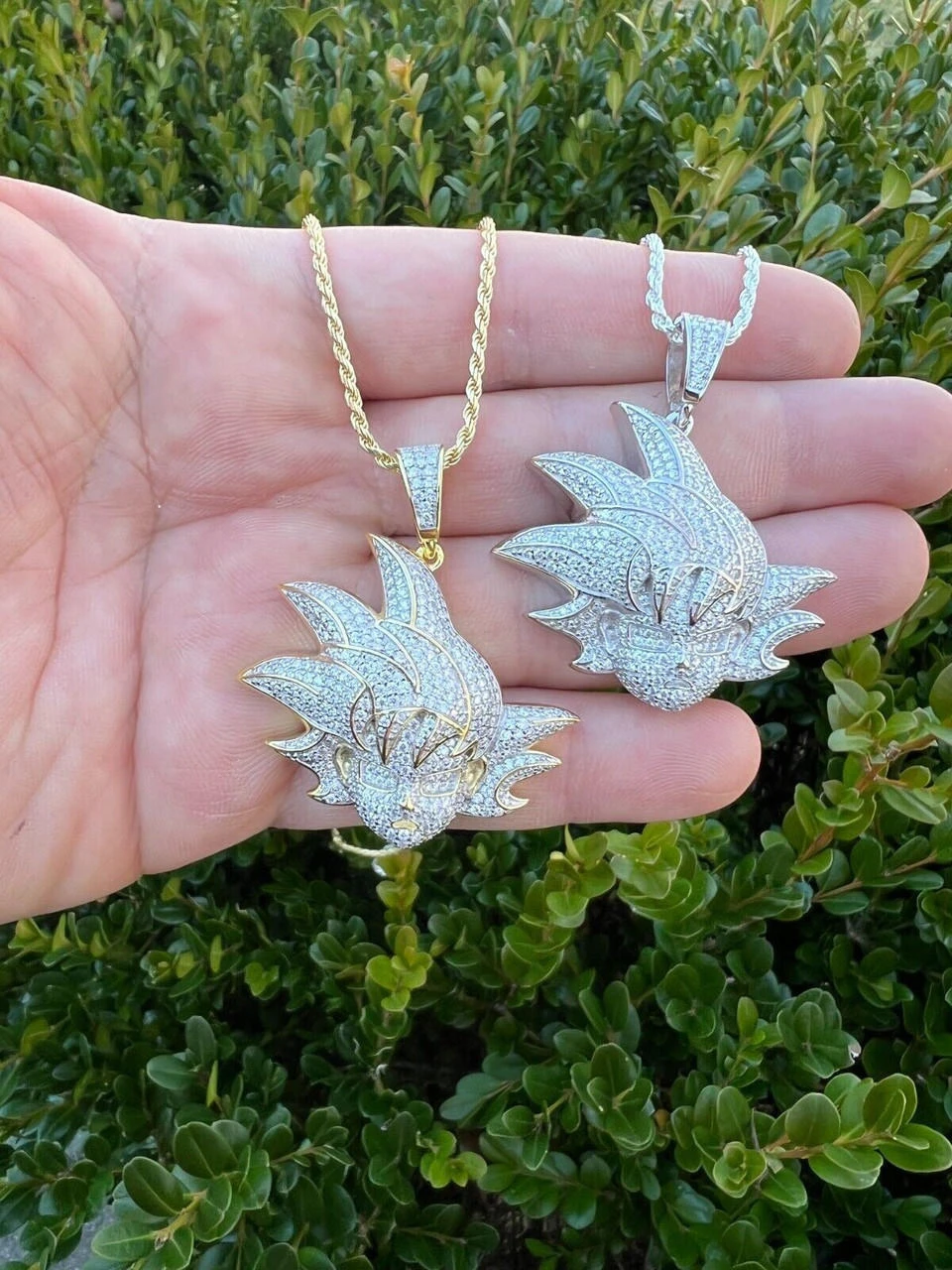 MOISSANITE Real Silver / Gold Iced Goku Saiyan Dragon Ball Z Pendant Necklace 18 MOISSANITE Real Silver / Gold Iced Goku Saiyan Dragon Ball Z Pendant Necklace - Image 16