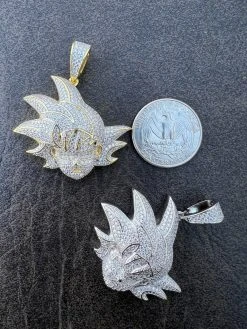 MOISSANITE Real Silver / Gold Iced Goku Saiyan Dragon Ball Z Pendant Necklace 23 MOISSANITE Real Silver / Gold Iced Goku Saiyan Dragon Ball Z Pendant Necklace -Harlem Bling Shop harlembling moissanite real silver gold iced goku saiyan dragon ball z pendant necklace 89688.1674149447