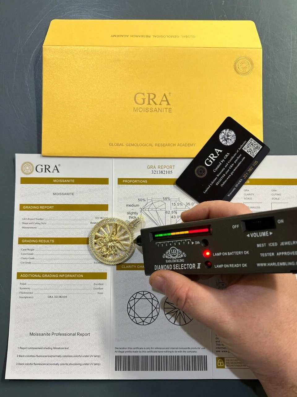 MOISSANITE Real Silver / Gold Michael Archangel Pendant Iced Baguette Medallion 12 MOISSANITE Real Silver / Gold Michael Archangel Pendant Iced Baguette Medallion - Image 10