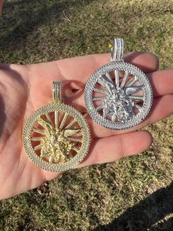 MOISSANITE Real Silver / Gold Michael Archangel Pendant Iced Baguette Medallion 23 MOISSANITE Real Silver / Gold Michael Archangel Pendant Iced Baguette Medallion -Harlem Bling Shop harlembling moissanite real silver gold michael archangel pendant iced baguette medallion 31659.1674235857