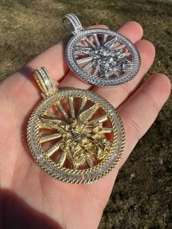 MOISSANITE Real Silver / Gold Michael Archangel Pendant Iced Baguette Medallion 22 MOISSANITE Real Silver / Gold Michael Archangel Pendant Iced Baguette Medallion -Harlem Bling Shop harlembling moissanite real silver gold michael archangel pendant iced baguette medallion 53574.1674235891