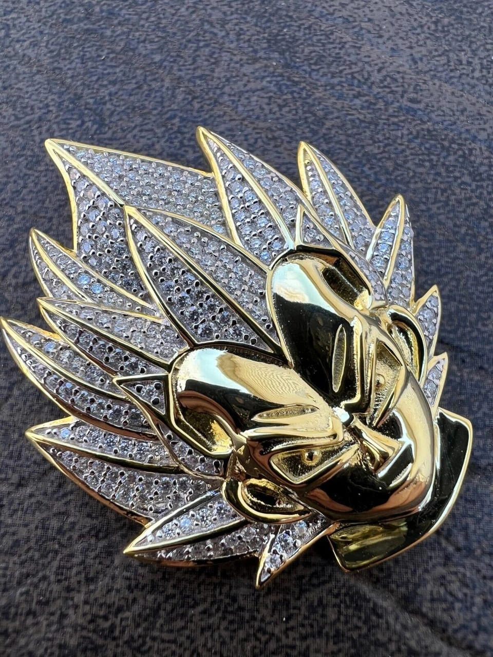 MOISSANITE Real Silver / Gold Plated Iced Goku Super Saiyan Dragon Ball Necklace 17 MOISSANITE Real Silver / Gold Plated Iced Goku Super Saiyan Dragon Ball Necklace - Image 15